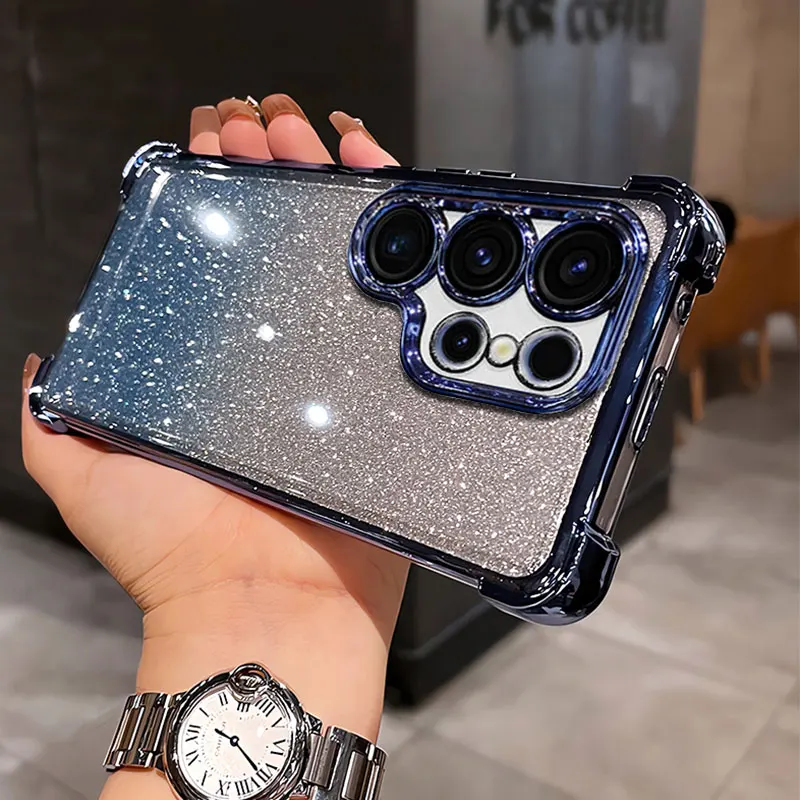 Bing S25ultra حافظة فاخرة مضادة للصدمات لهاتف سامسونج جالاكسي S 25 S24 23 22 21 20 نوت 20 Ultra Plus FE A34 حافظة عصرية للنساء