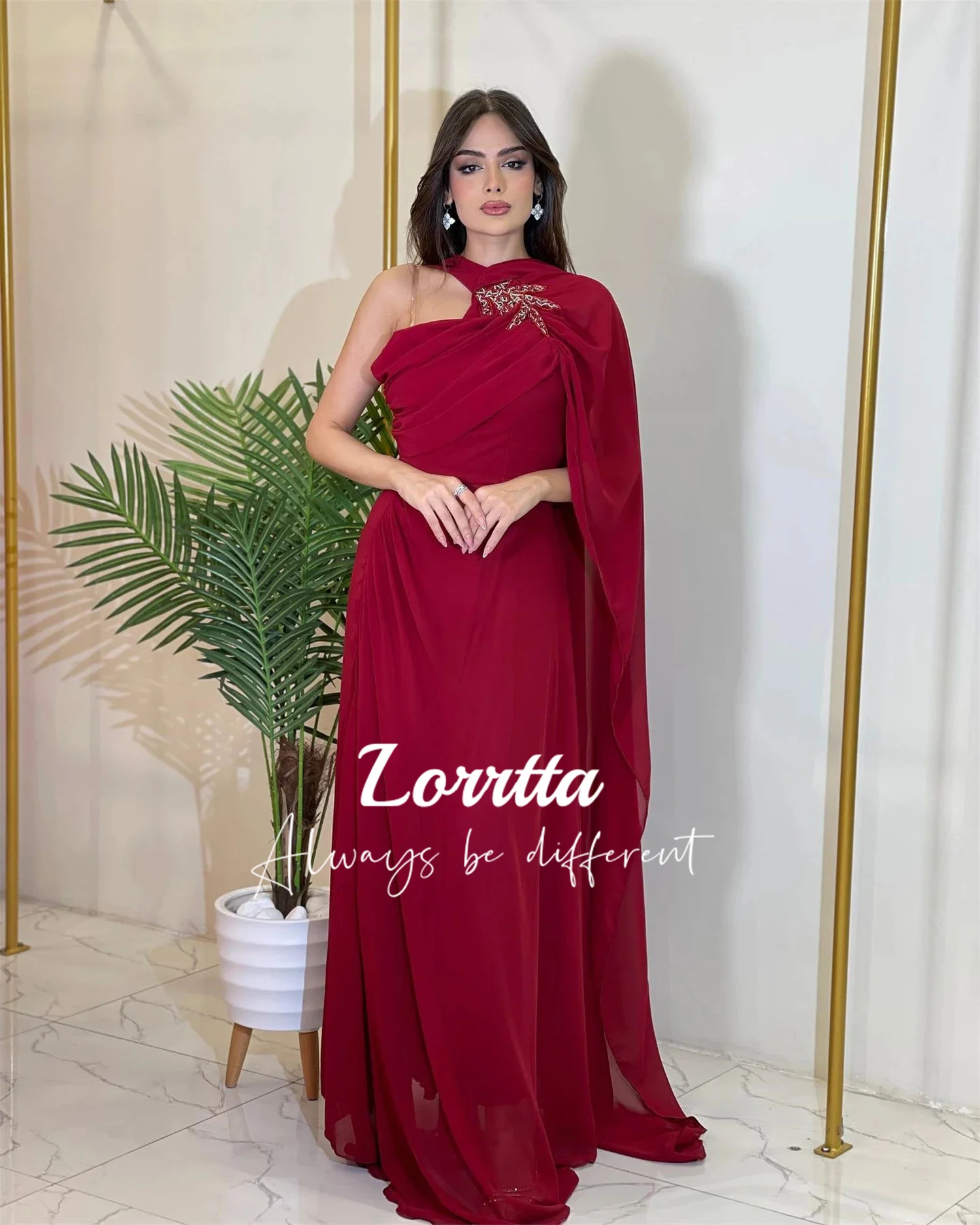 

Lorrtta Evening Gown Elegant Guest Wedding Dress Party Dinner Elegant Luxurious Shawl Cocktail Dress Arabian Dubai Dress Dresses