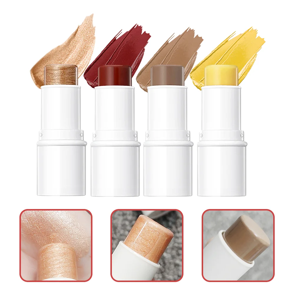 Contour Stick Kit for Women Makeup Cream Blush Cheeks Contouring Beginners Highlighter Brush