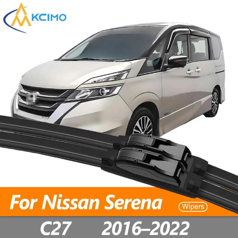 

2PCS Premium Rubber Front Wiper Blades Set For Nissan Serena C27 2016–2022 Suzuki Landy All-Weather Performance Exact Fit