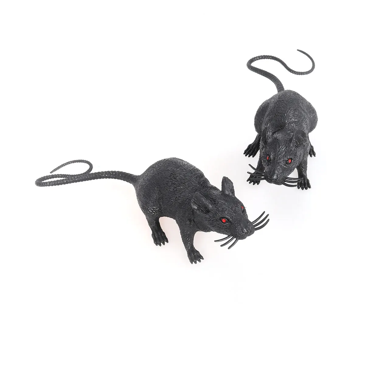 

2Pcs Vivid Molded Texture Smell-Free Eco-Friendly Mice Prank Prop Halloween Party Decoration Creepy Realistic Scare Prank Mice