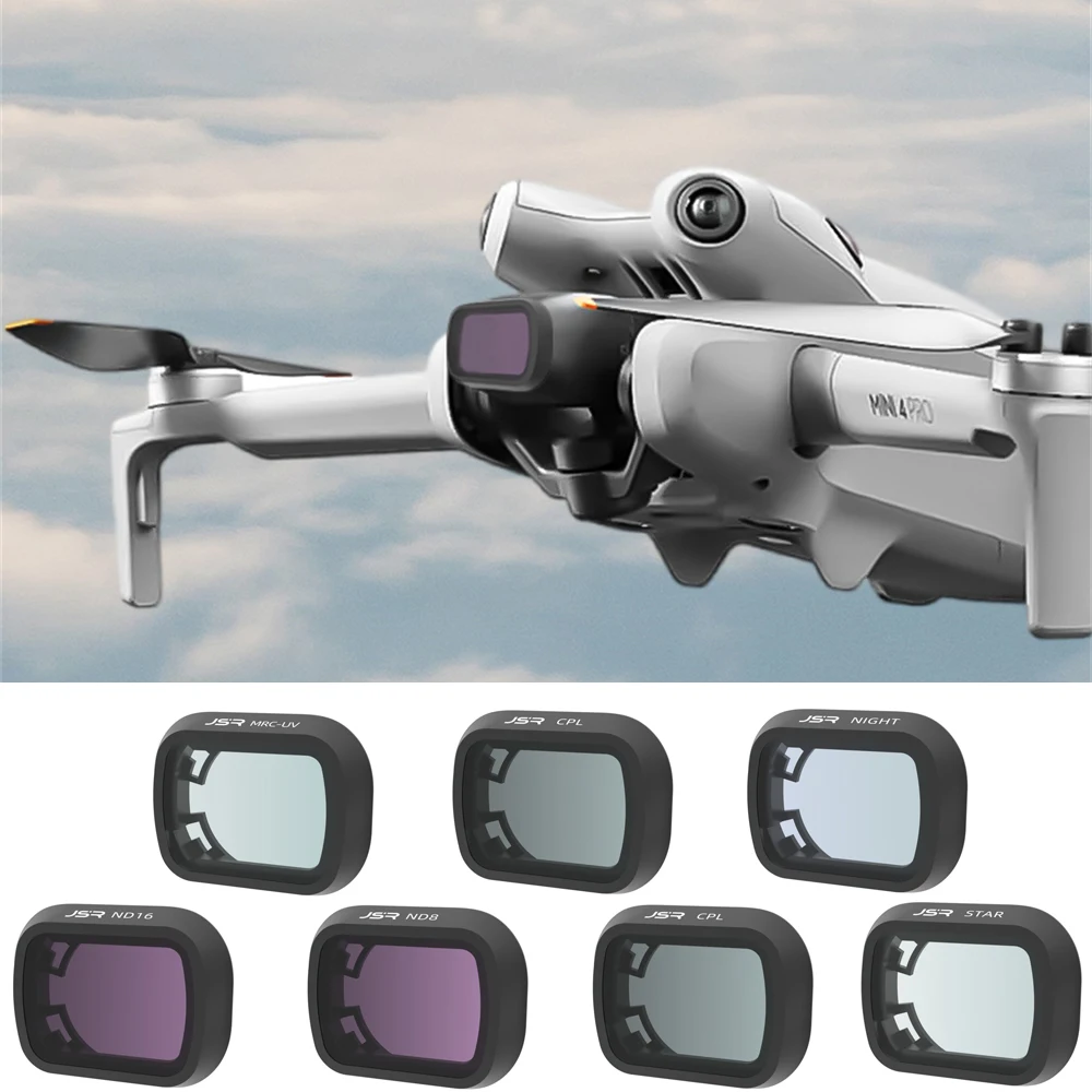 Drone Filter For DJI Mini 4 Pro Lens Protector Kit UV Polar CPL NDPL ND4 ND8 ND16/32 ND1000 ND256 Night Camera Accessories Set