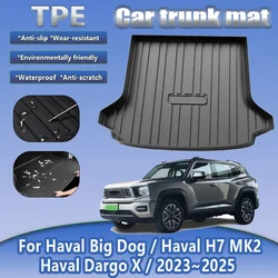 TPE Material Car Trunk Mat For Haval Big Dog / Dargo X / H7 MK2 2023 2024 2025 Material Rubber Protect Pads Carpet Accessories