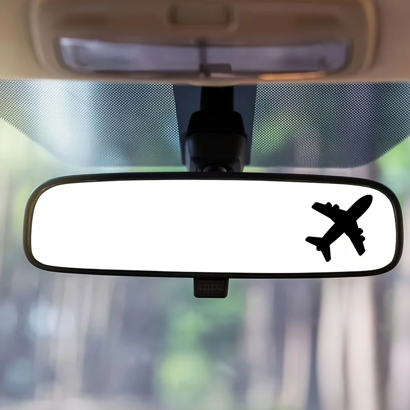 4Pcs Black Airplane Vinyl Sticker For Car Window Bumper Motorcycle Helmet