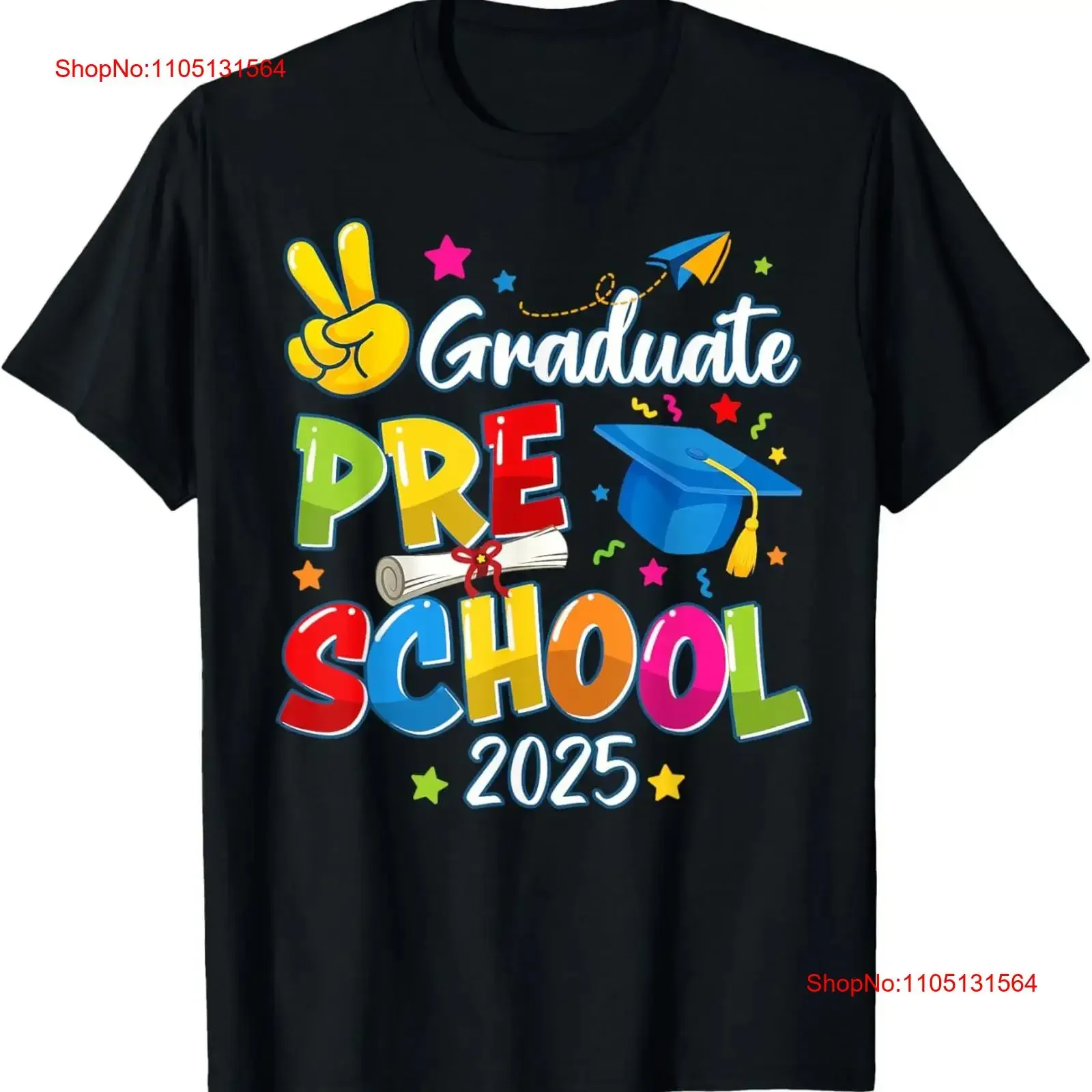 Preschool Graduation 2025 Funny Graduate Kids Boys Girls T Shirt vintage Washed Stylish Slightly Breathable designer clothes