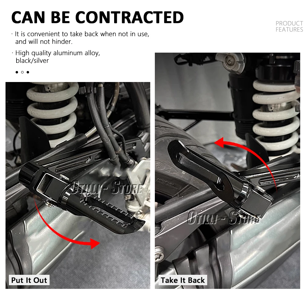 Rear Footpegs For BMW Rninet RNINET R NineT Pure Racer R9T Motorcycle Accessories Passenger Pedal Footrest Aluminum Foot Peg - Image 3