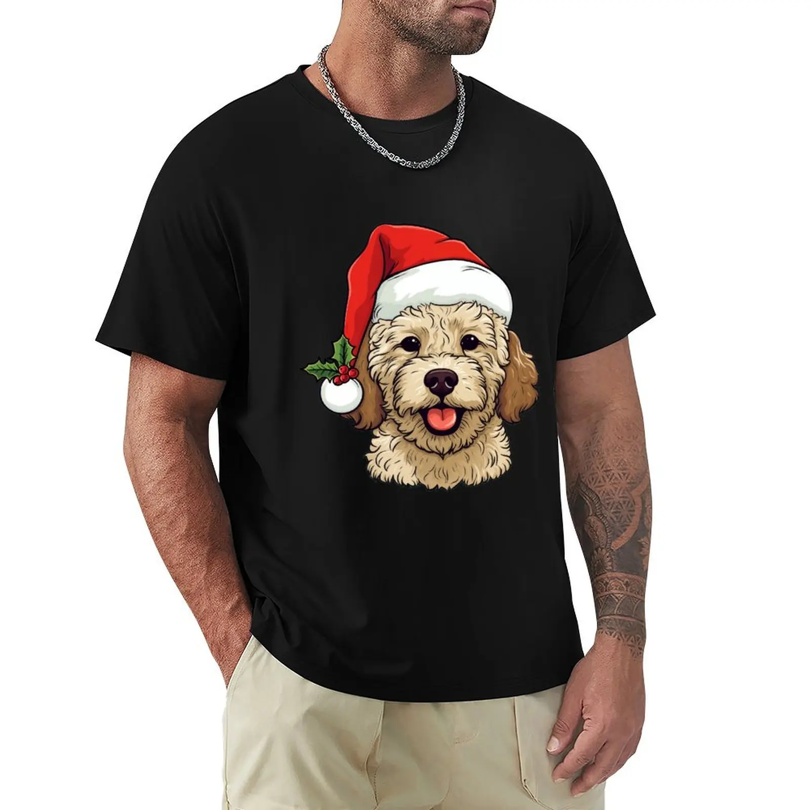 

Christmas Groodle T-Shirt Active Wear Sports T-Shirt for Men