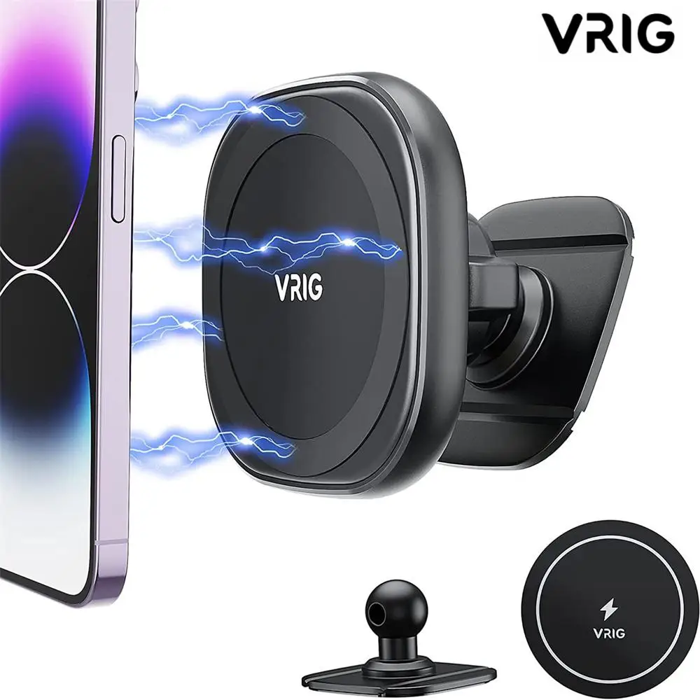 

VRIG MG-06 Universal Magnetic Phone Stand Car Phone Holder for MagSafe Iphone Android Mobile Phone Bracket Car Mount Tablet