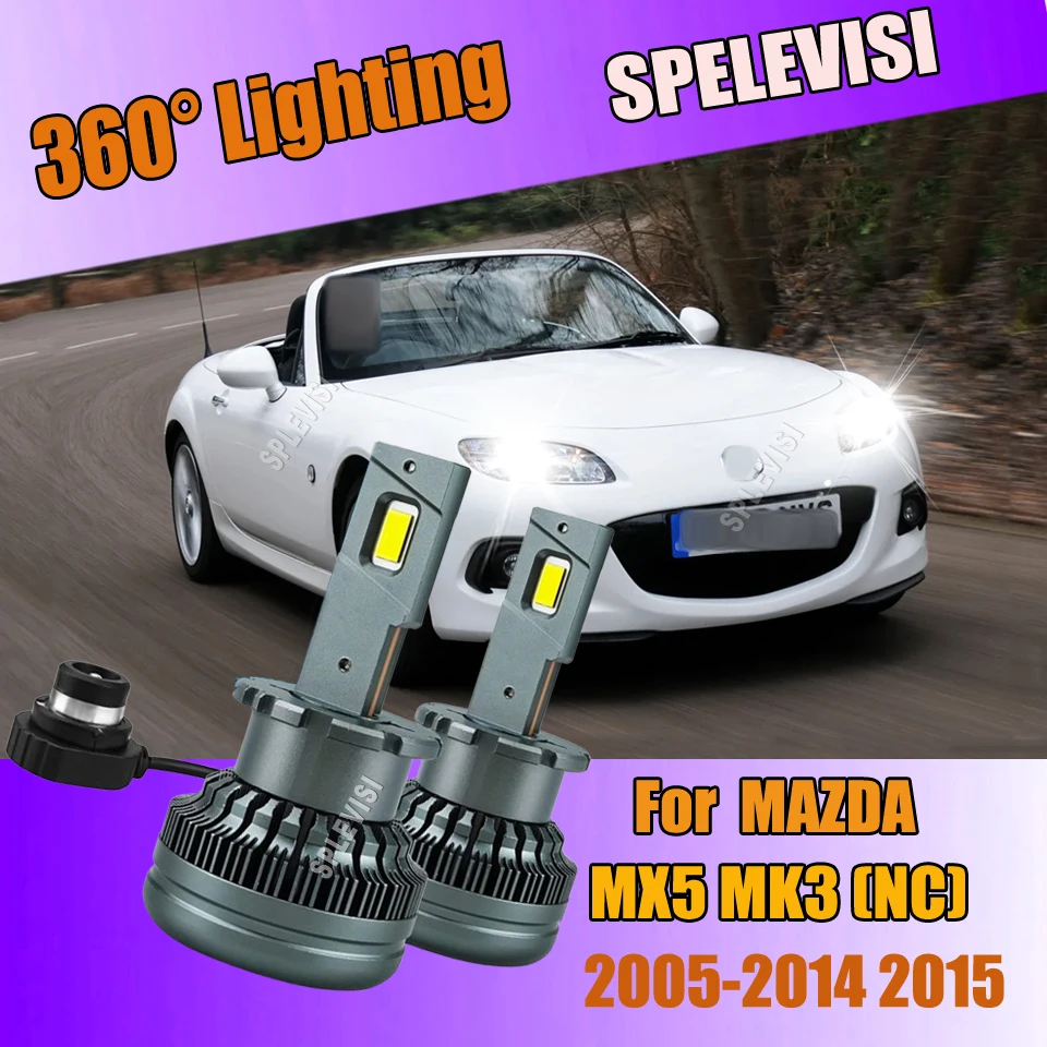 

12 В D2S светодиодные автомобильные фары luces светодиодные для авто для MAZDA MX5 Mk3 (NC) 2005 2006 2007 2008 2009 2010 2011 2012 2013 2014 2015