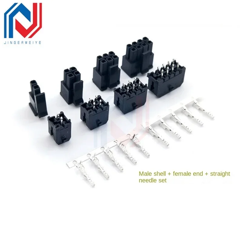 3.0mm Spacing Mx 3.0mm Connector Black Double Row Male Shell/Female Shell/Straight/Curved Needle/Terminal Set Plug-in Socket