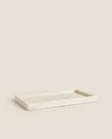 Wabi-Sabi Style Yellow Travertine Tray, Rectangular Beige Marble Stone Tray, Bathroom Ornament, Wholesale, 30x20x3cm 3