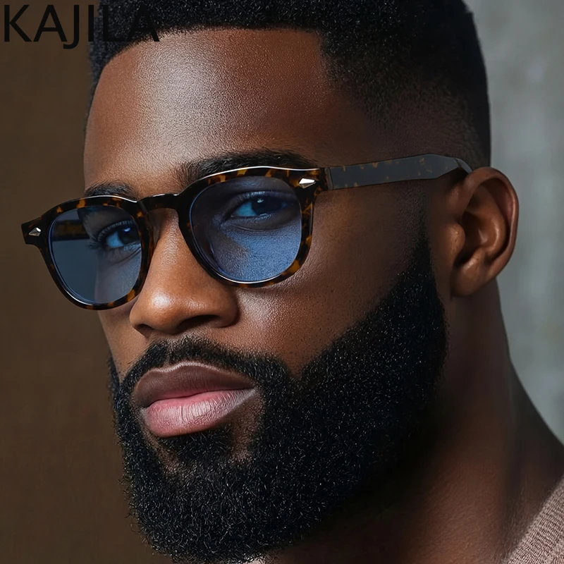 

Y2K Punk Vintage Square Change Color Sunglasses Men 2026 Luxury Classic Rivet Gradient Photochromic Sun Glasses Driving Shades