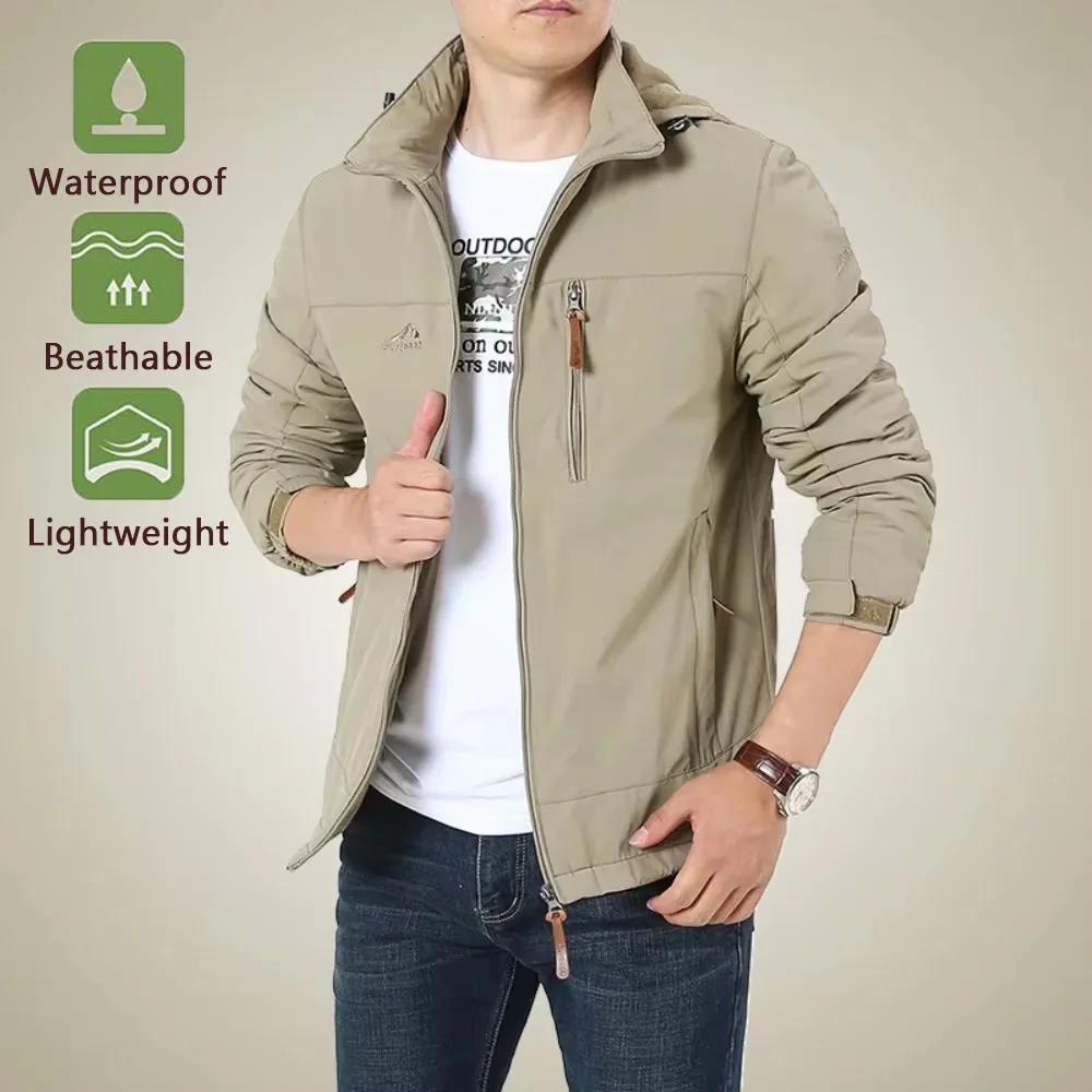 

Men's Outdoor Jacket Punching Jackets Spring Autumn Loose Casual Coats for Men Sports Leisure Men's Clothing