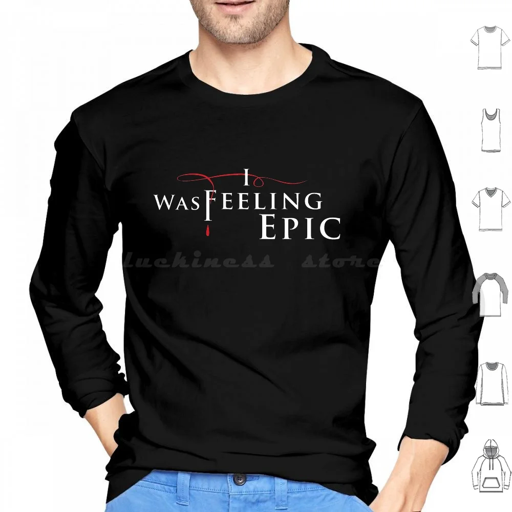 I Was Feeling Epic In Tvd Logo Style Hoodies Long Sleeve Damon Salvatore Tvd Damon Salvatore Stefan Salvatore Stefan