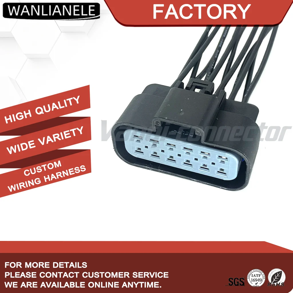 50set 15326910 12Pin 6.5mm Pitch Sealed Automotive Connector Female Housing Black 2Row Car Plug