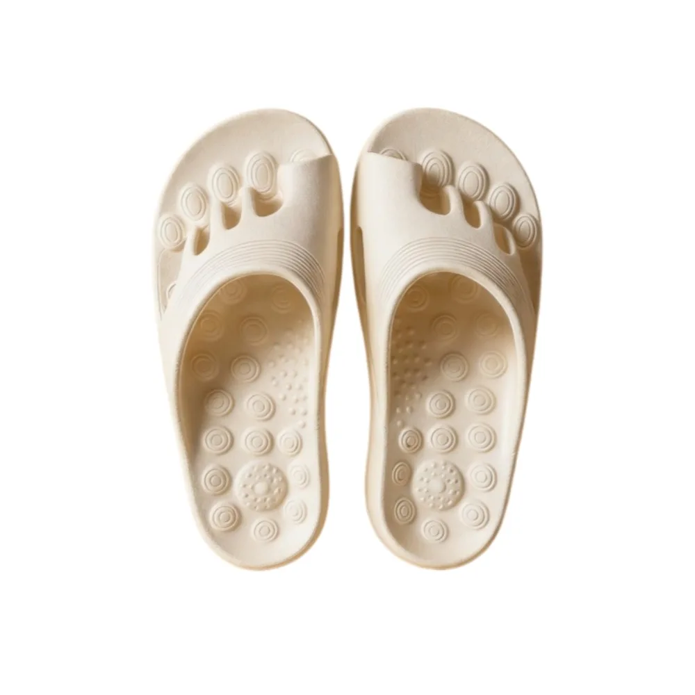 Improvement of Toe Valgus Five-Toe Slippers Massage Thick Sole Split-Toe Flip Flops Five Toe Separation Cushioning Beach Sandals