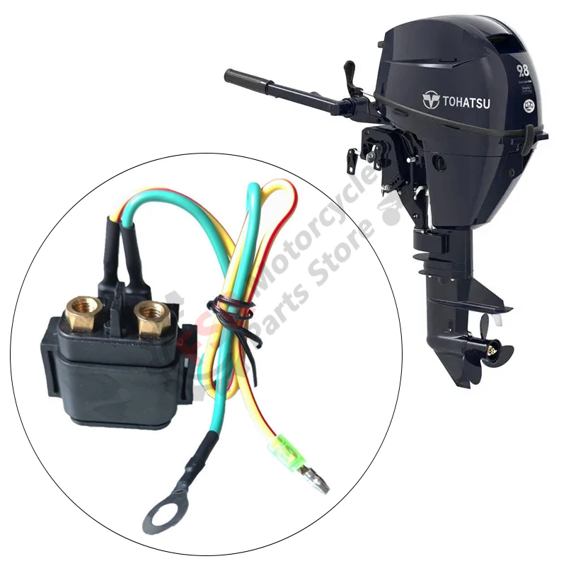 

starting relay,Fits Tohatsu MFS15A/B MFS18B MFS25A/B MFS30A/B MFS40A MFS50A MFS8A MFS9.8A 2/3 9.9,P/N:3H8-76040-0,Outboard Parts