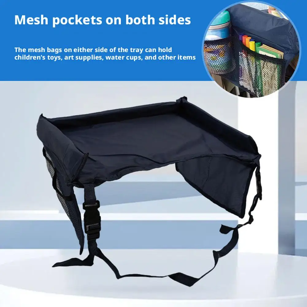 Car Seat Tray For Kids Foldable Multiple Pockets Waterproof Car Table Portable Large Capacity Table For Dining Drawing Car 1pcs