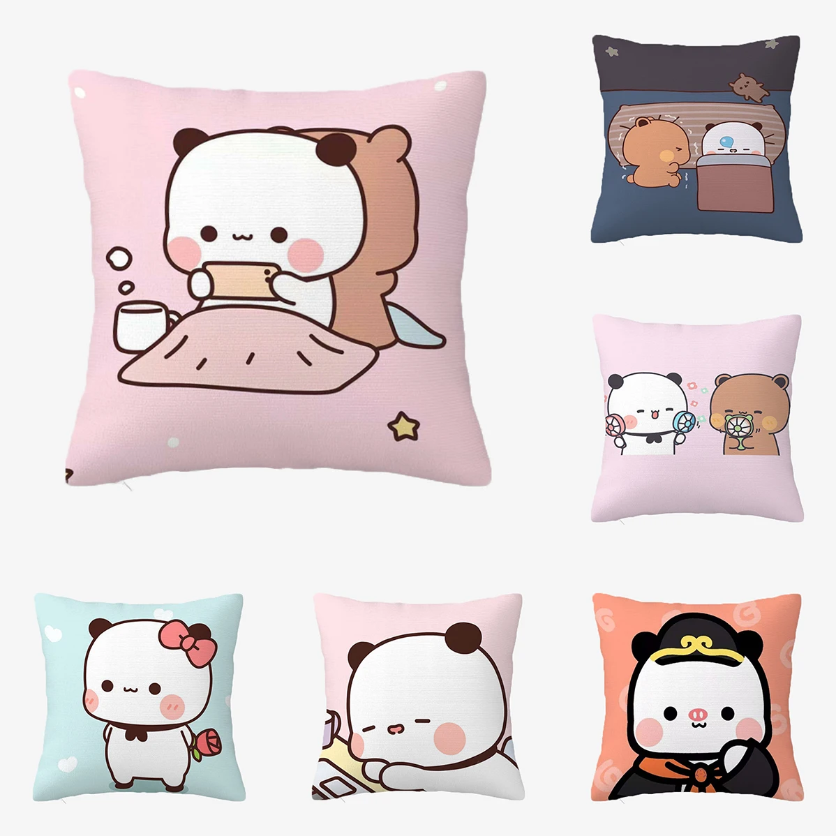 

Cushion Covers for Decorative Cushions Cute Bubu and Dudu Pillows Decor Home Body Pillow Cover 40x40 Short Plush Sofa Bed Kawaii