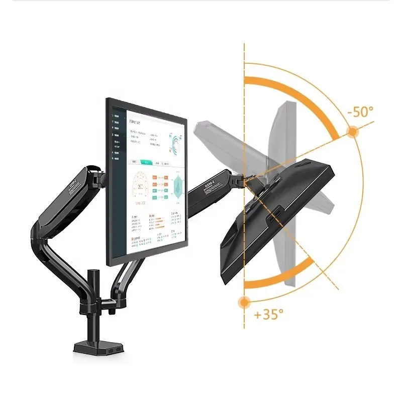 Kaloc M8D  17-32 Dual  Stand Full Motion Swivel Pc Accessories Desktop Computer Mount for  Holder Ar