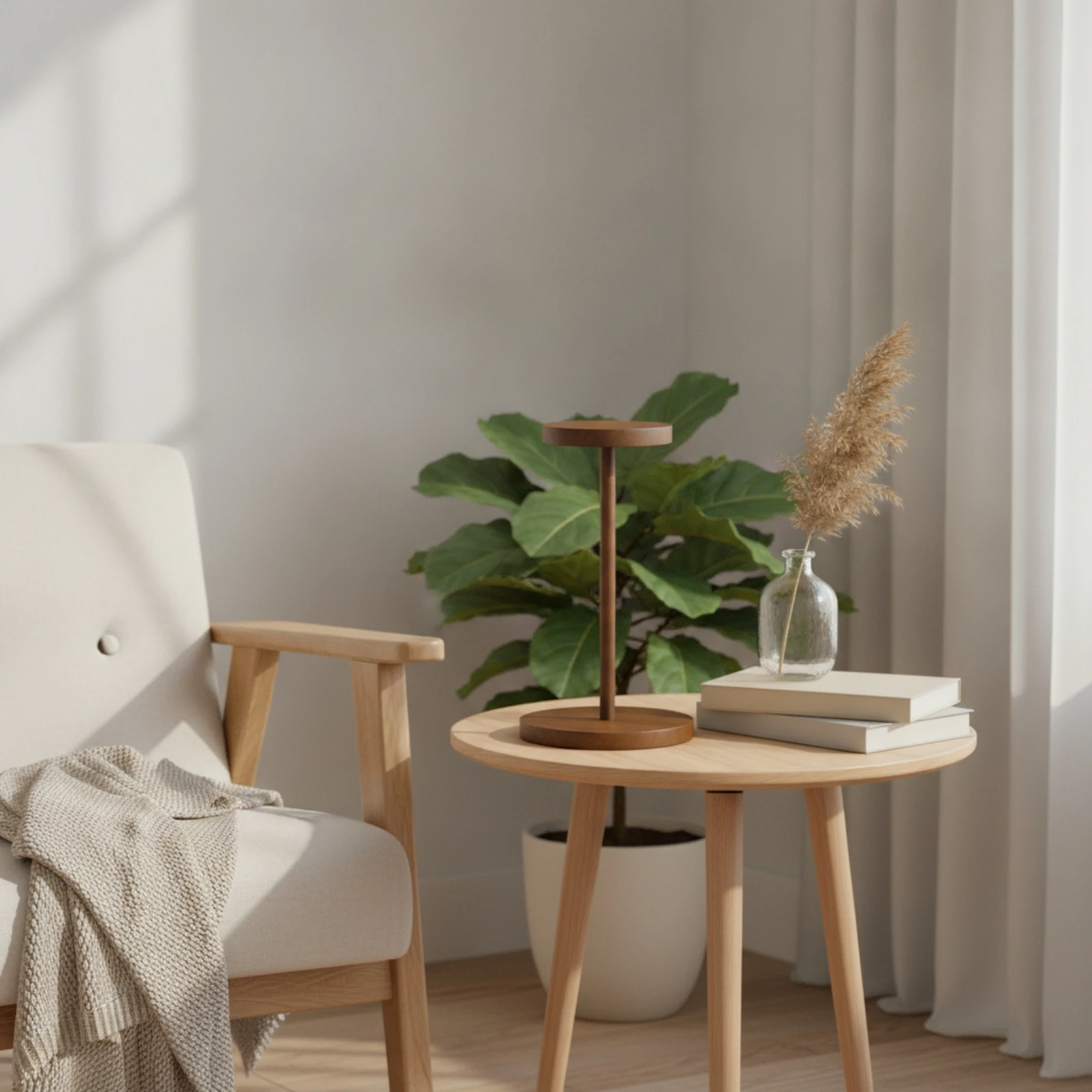 Hat Display Stand with Round Base Wooden Hat Stand Hairpiece Holder Freestanding Tabletop for Retailers, Home Organization