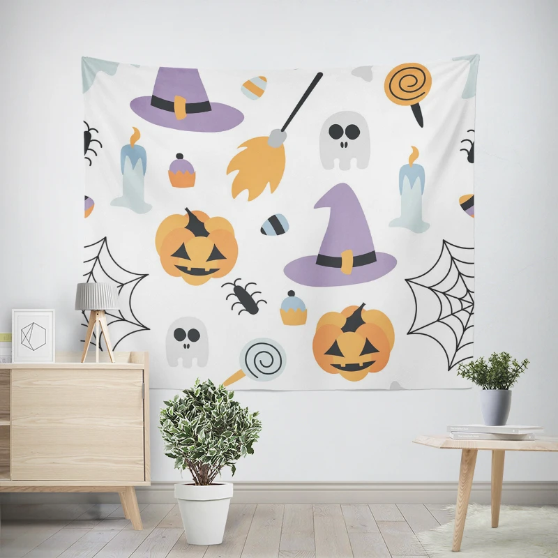 Home decorations modern room decor items wall tapestry aesthetic bedroom wall art large fabric tapestrys Halloween Autumn funny