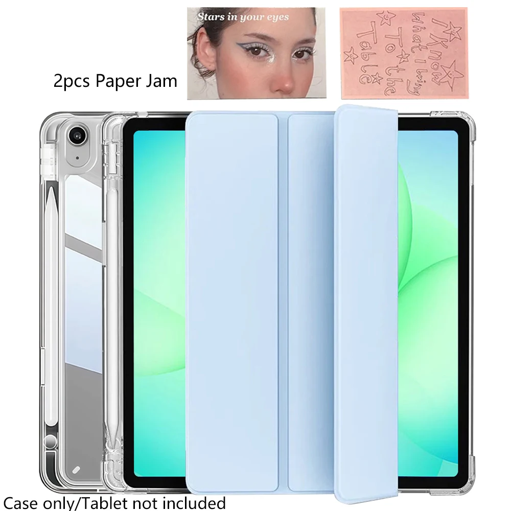 Hülle für Samsung Galaxy Tab A9/A11/A9+/A11+/S9/S9 FE/S10/S10 FE/S10 Lite, Klare Transparente Rückenschale, Anti-Vergilbungs-Schutzhülle