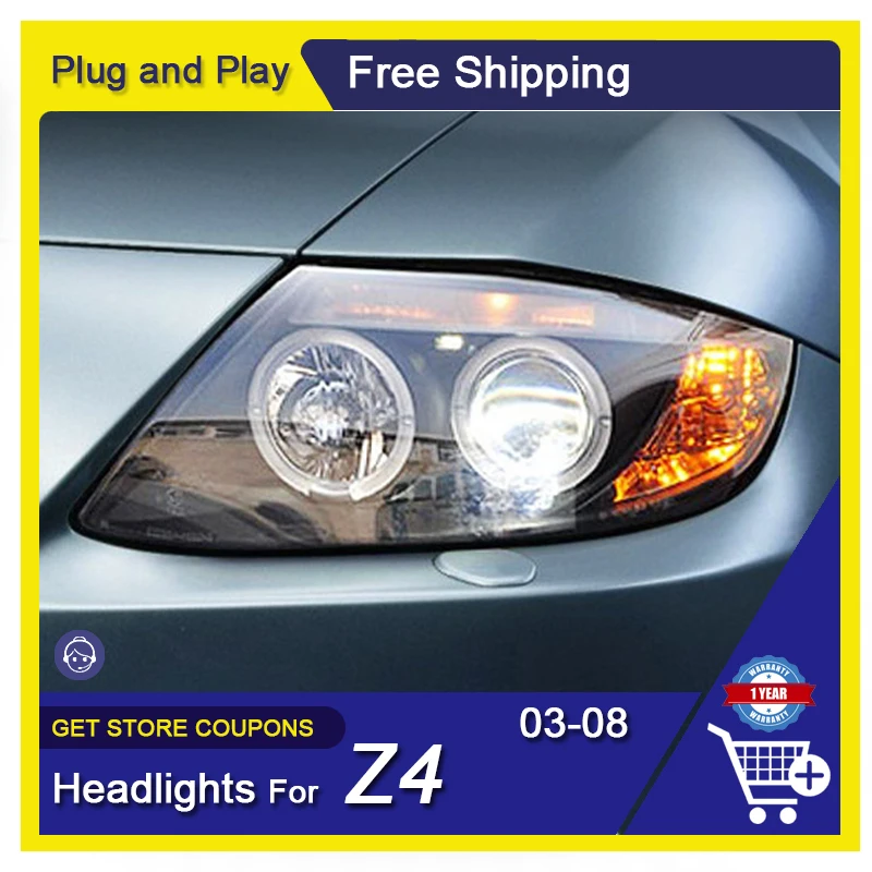 

Car Lights For BMW Z4 2003-2008 E85 LED Headlight Dynamic Turn Signal Bifocal Lens Headlamp Automotive Accessories