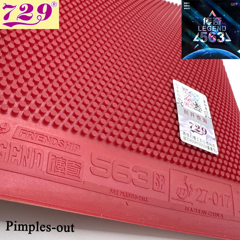 

729 Friendship Legend-563-SP Table Tennis Rubber Pimples-out Medium Soft with 1.5/1.8mm Sponge ITTF Approved Ping Pong Rubber