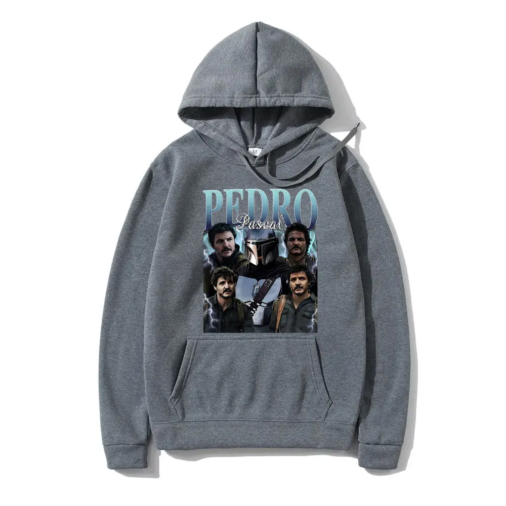 Pedro Pascal Vintage Graphic Hoodie Male Fashion Oversized Pullover Hoodies Men Women Clothing Casual Fleece Cotton Sweatshirt