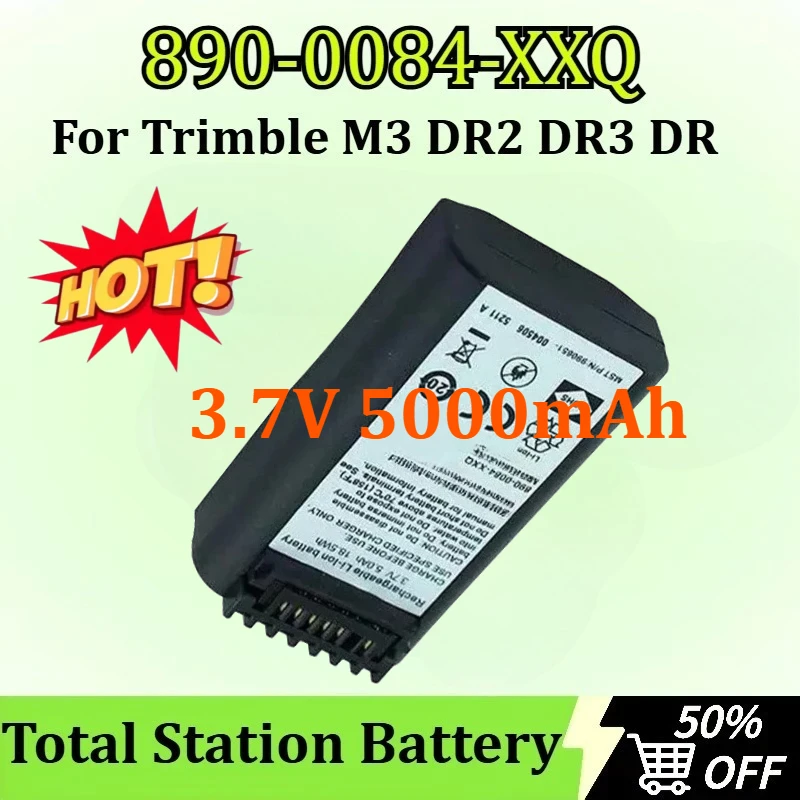 

890-0084-XXQ 3.7V 5000mAh Battery for Trimble M3 DR2 DR3 DR Nomad Total Station Bateria M3 Dual Charging Rechargeable