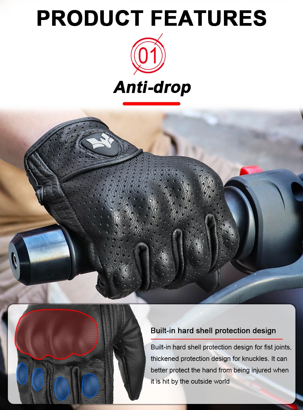 Vintage Ziegenleder Motorradhandschuhe Sommer Herren Gelb Retro Leder Motorradfahrer Guantes Motorrad Motocross Handschuh M-XXL – Detail 16