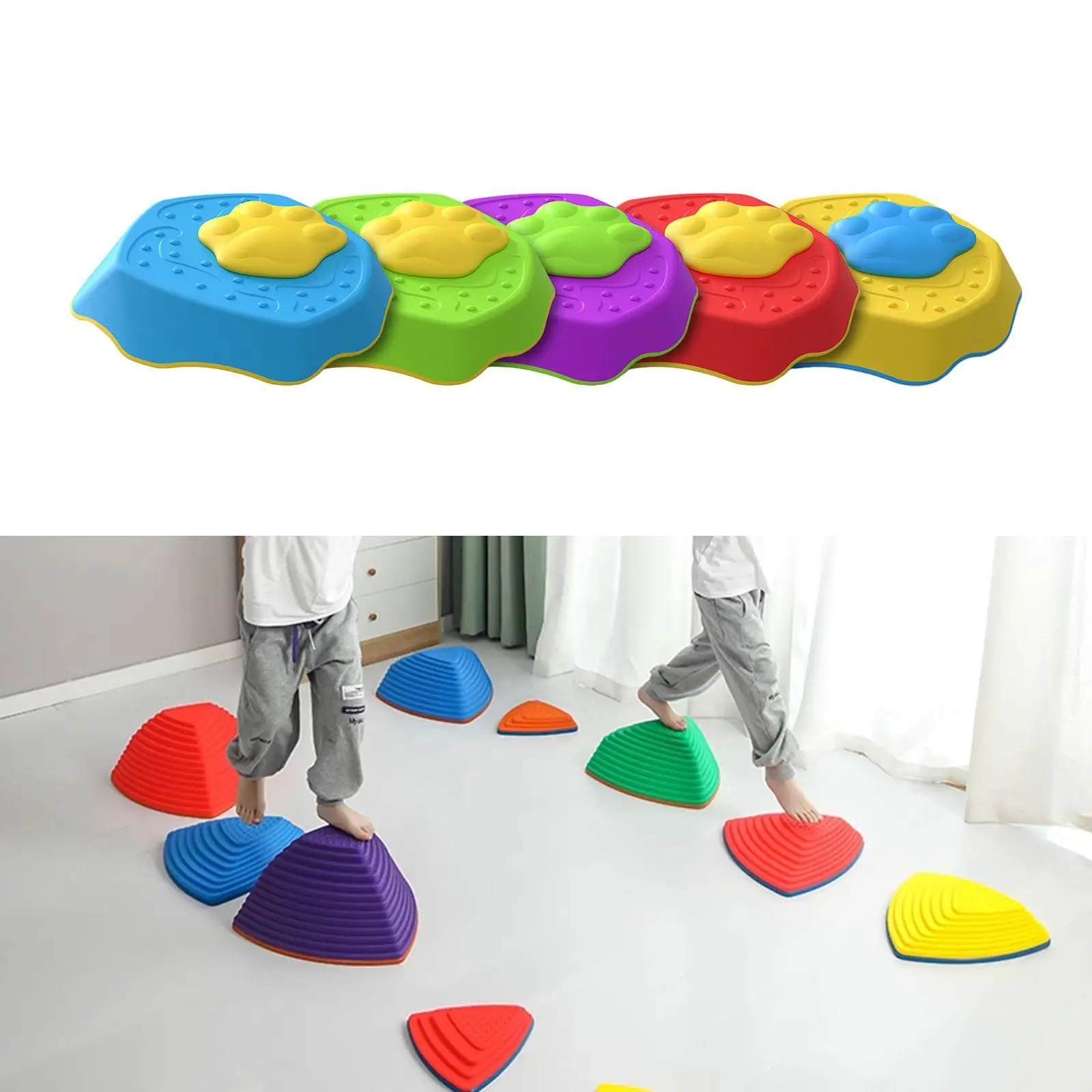 

5Pcs Kids Balance Stepping Stones Non Slip for Toddlers Preschool Children