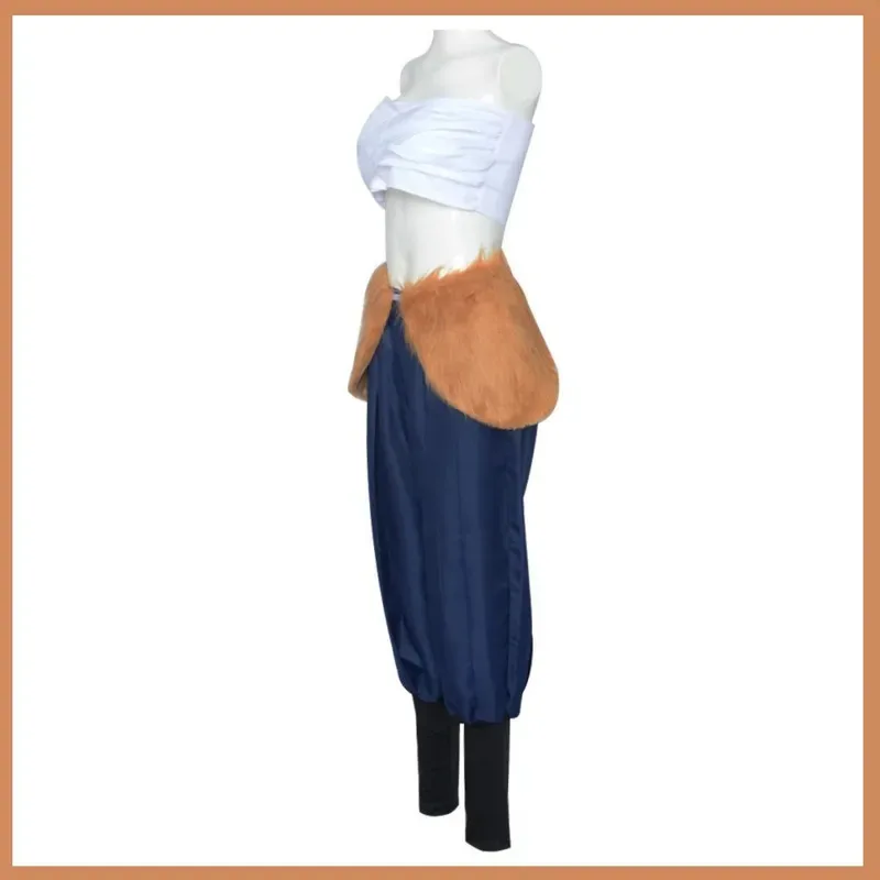 Disfraz de Anime Hashibira Inosuke para mujer, conjunto completo con peluca, Tops de tubo sexys, pantalones, decoraciones de cintura, traje de Halloween