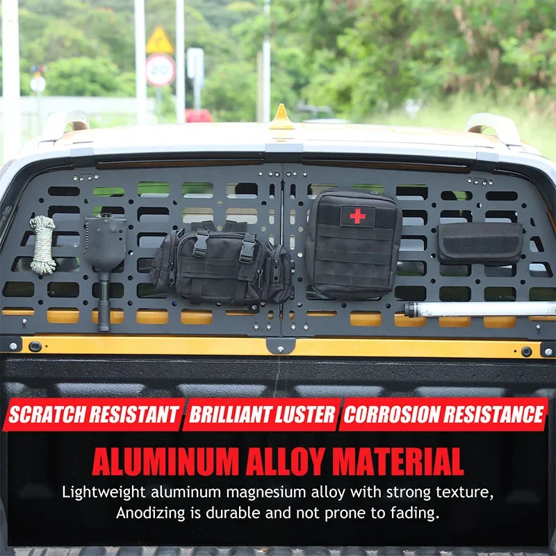 

For Ford Ranger 2023+ Aluminum Alloy Car Rear Windshield Panel Multifunctional Luggage Rack Tool Organizer Rack Auto Accessories