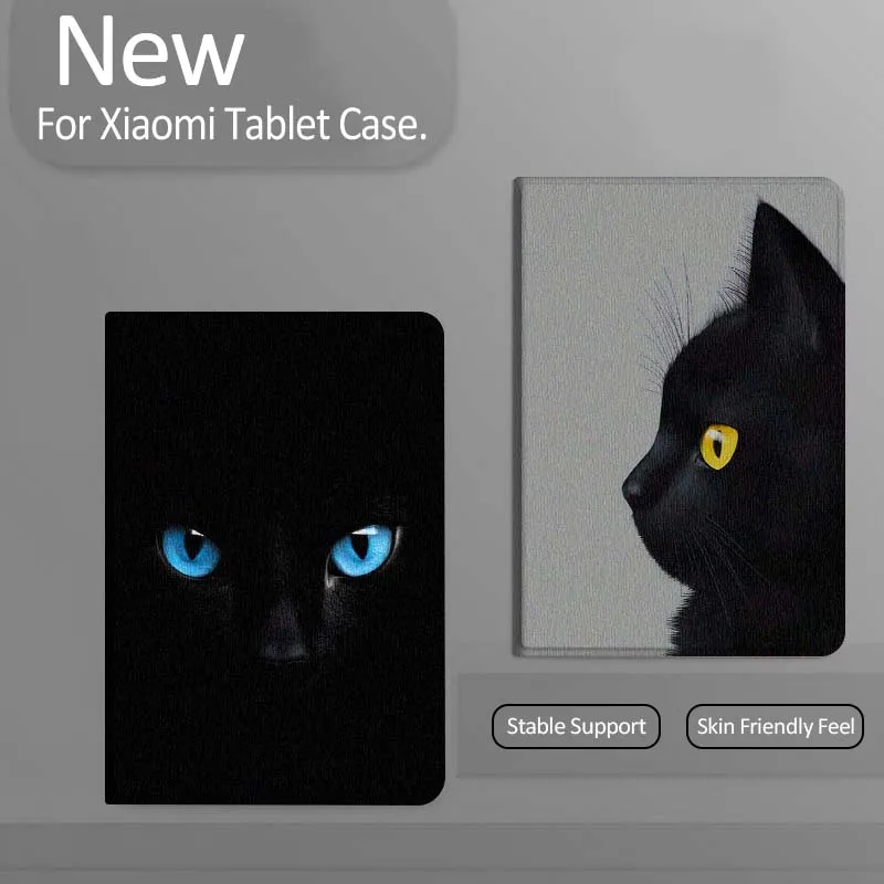 

Black Cat Side View Gift Tablet Case For Xiaomi Redmi Mini Pad SE K 2 4 5 6 7 8 2023 2025 11 8.8 11.2 10.1 Pro