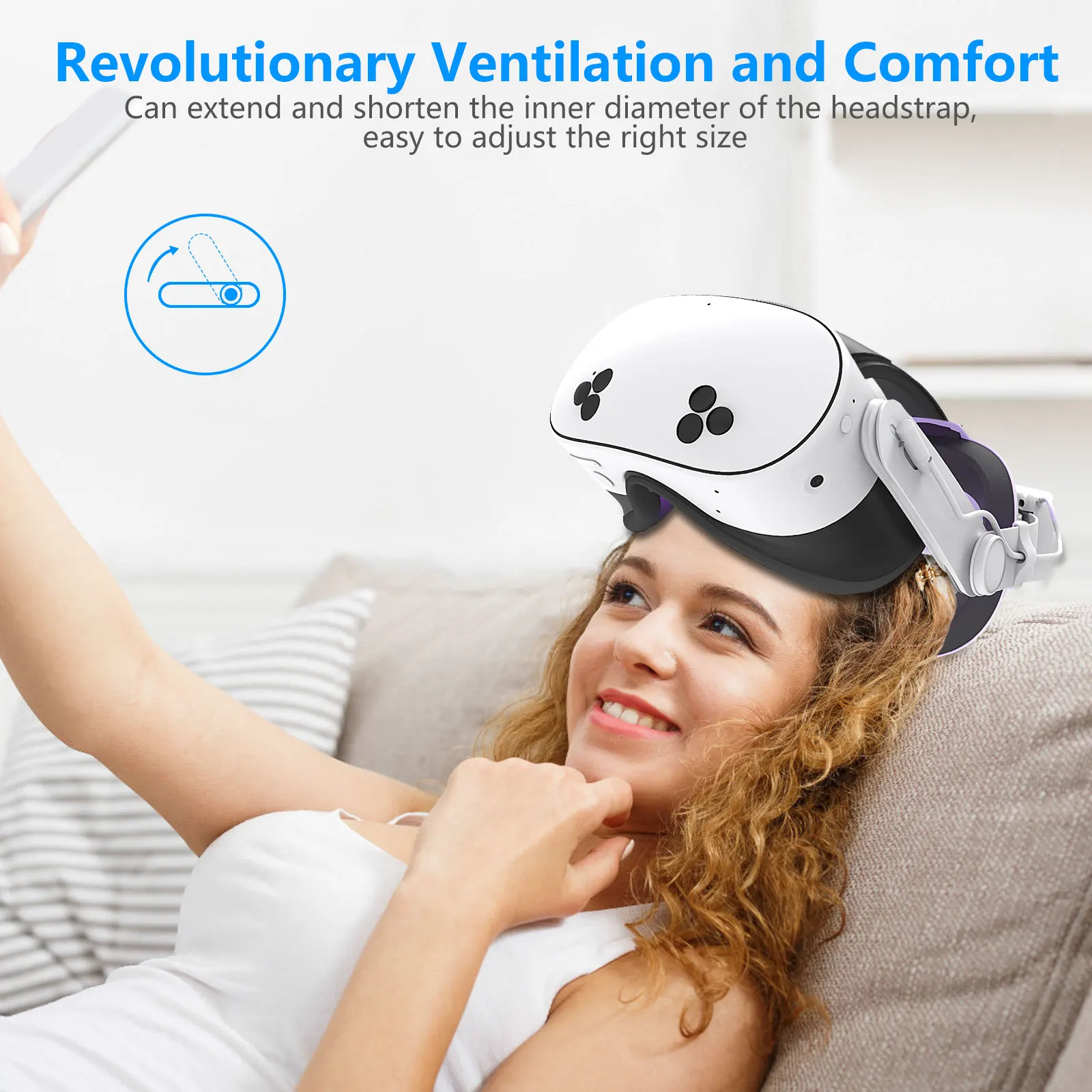 For The MtomatoVR  c2 Pro works with the For Meta Quest 3 VR Head Strap battery pack headband