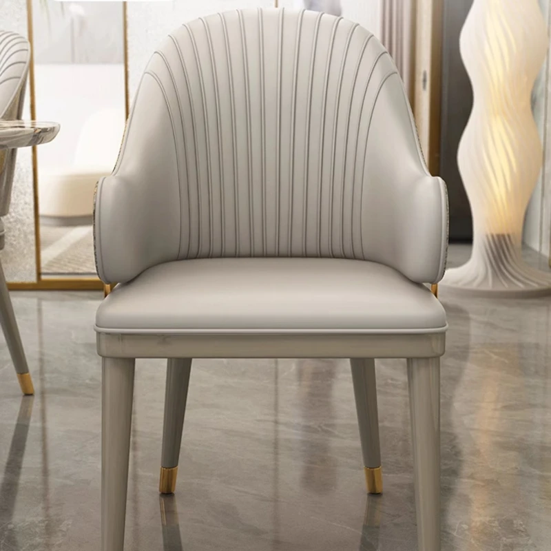 Ristoranti di lusso Sedie da pranzo moderne Casa Soggiorno Sedia da pranzo in pelle italiana Hotel Mobili occasionali Sillas Comedor