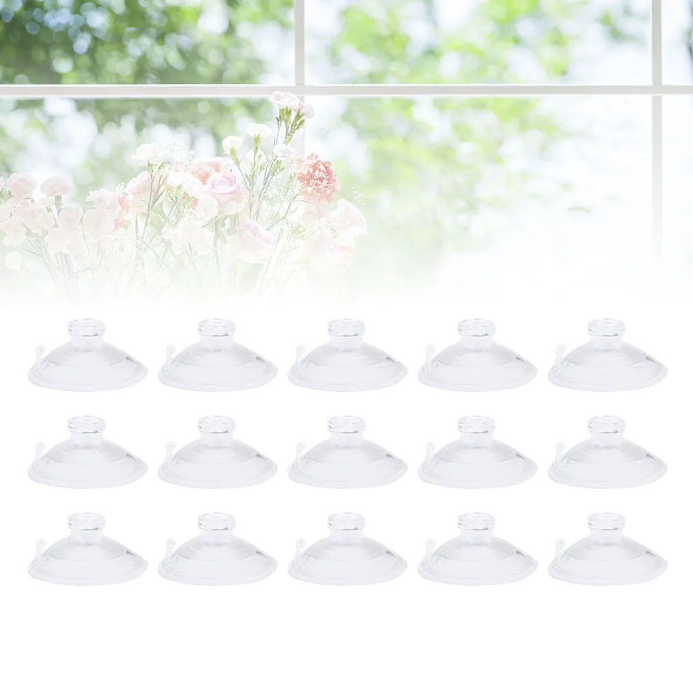 

30Pcs Suction Cups Transparent Plastic Clear Resistant Yellowing Aging No Hook for Glass Windows Mirrors Wreath Decoration