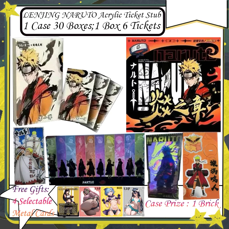 

Lenjing Naruto Anime Character Collection Acrylic Ticket Stub Rare BP & MR Cards - Children's Anime Cards