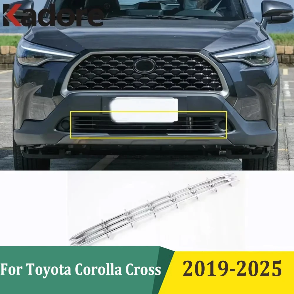 

For Toyota Corolla Cross 2019-2021 2022 2023 2024 2025 Front Bottom Bumper Grille Grid Racing Grill Cover Trim Car Accessories