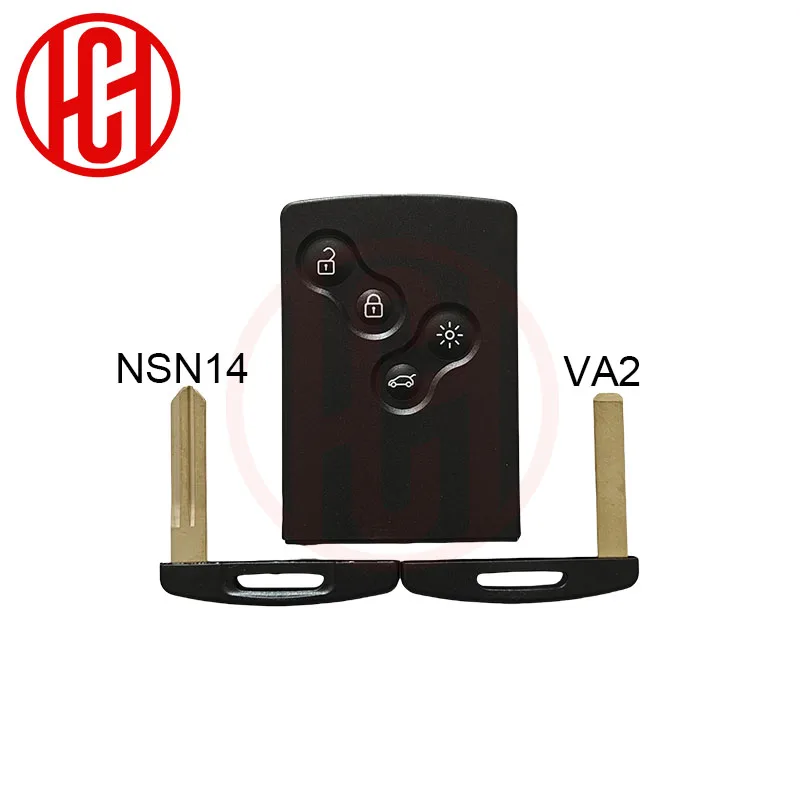 Smart Card Fob Case Cover For Renault Clio Megane 2 3 Laguna 3 Koleos Fluence Scenic Captur 4 Button Car Key Shell Blade