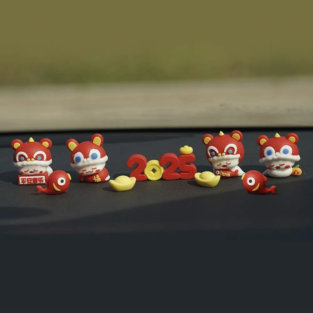 

9Pcs/set Creative Cartoon Snake Figurines Small Statue Lucky Snake Miniature Figure Cute Resin Car Interior Ornament