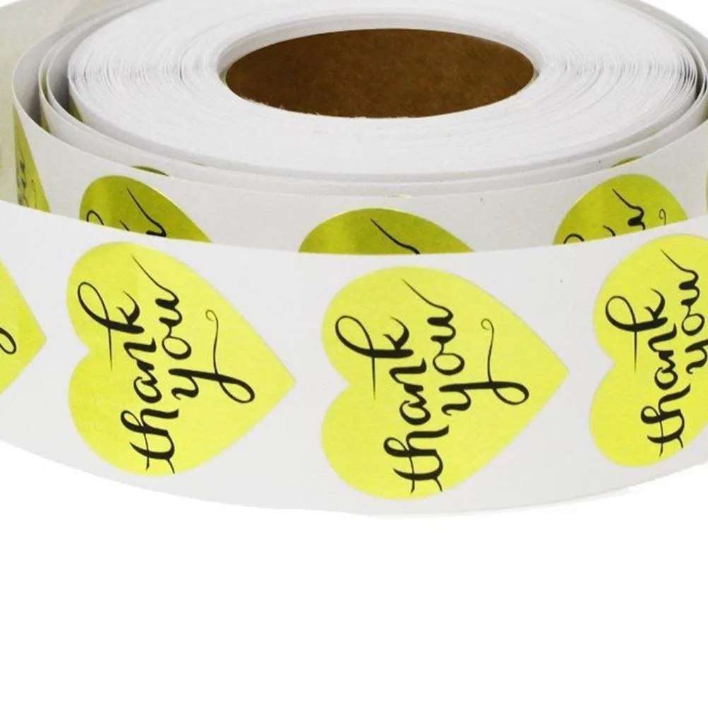 

500Pcs Heart Shape Cartoon Stickers Roll Special Pattern Festive Activity Balloon Card Label Birthday Party Cartoon Stickers