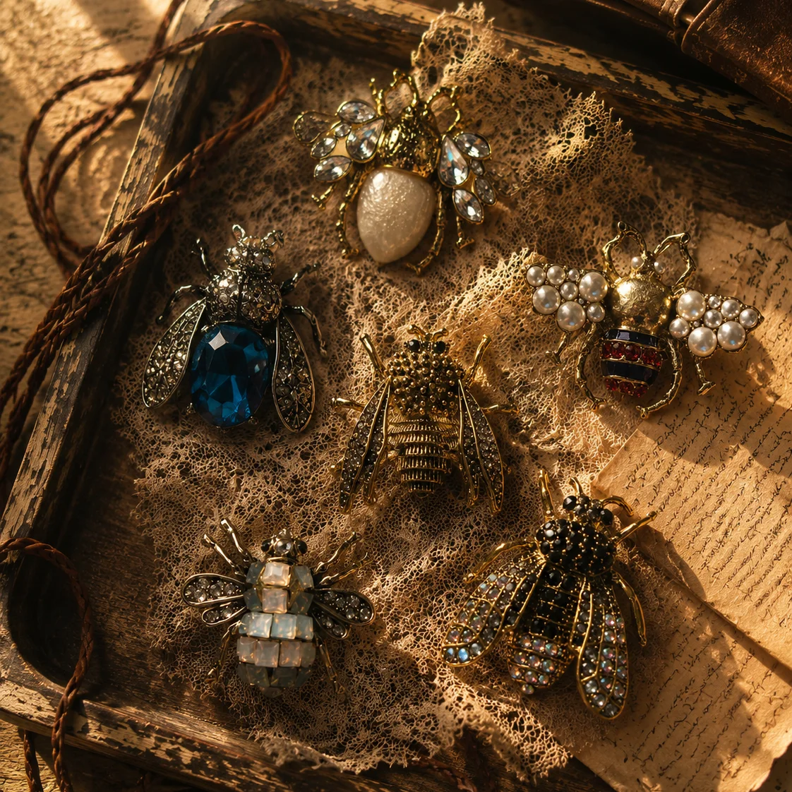 Kreative Elegante Damen-Kristall-Insekten-Broschen Modische Exquisite Fliegen-, Bienen-, Käfer-Strass-Anzugnadeln und Mantelkorsagen