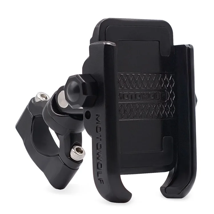 Bicycle Riding Navigation Mobile Phone Holder, Motorcycle Car Aluminum Alloy Mobile Phone Holder 360 ° Rotation and Telescopic
