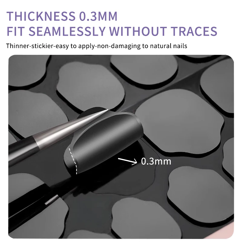 Adesivo per unghie con colla a doppia faccia Schede adesive Adesivi per colla per unghie finte traspiranti impermeabili Colla gelatinosa UV Suggerimenti per unghie finte