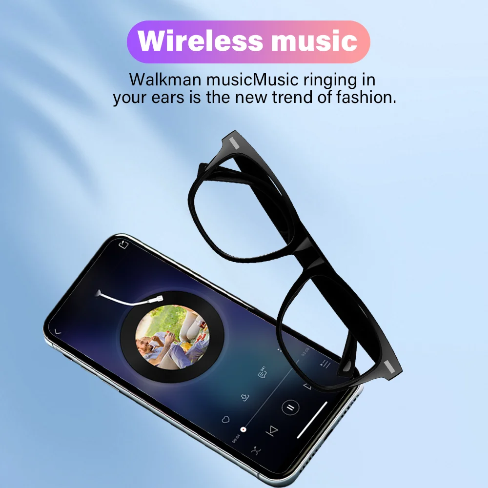 LAXASFIT Smart Anti-Blue Light Sunglasses Bluetooth Talk Remote Control Camera Music Playback UV Protection Smart Glasses