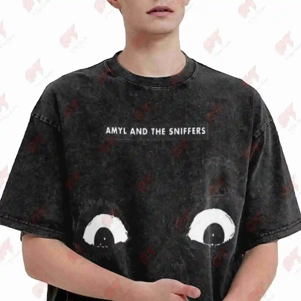 Amyl And The Sniffers Vintage Washed Tee Pure Cotton T-Shirt