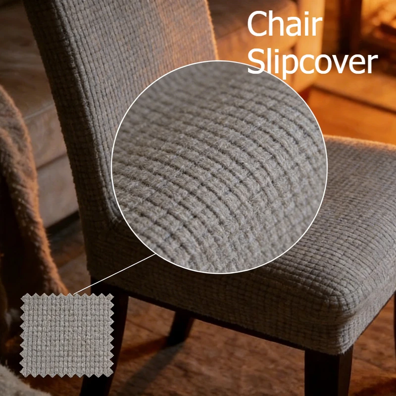 High Back Office Chair Cover Plush Executive Ergonomic Slipcover Lumbar Support Seat Protector Home Conference Room Decor